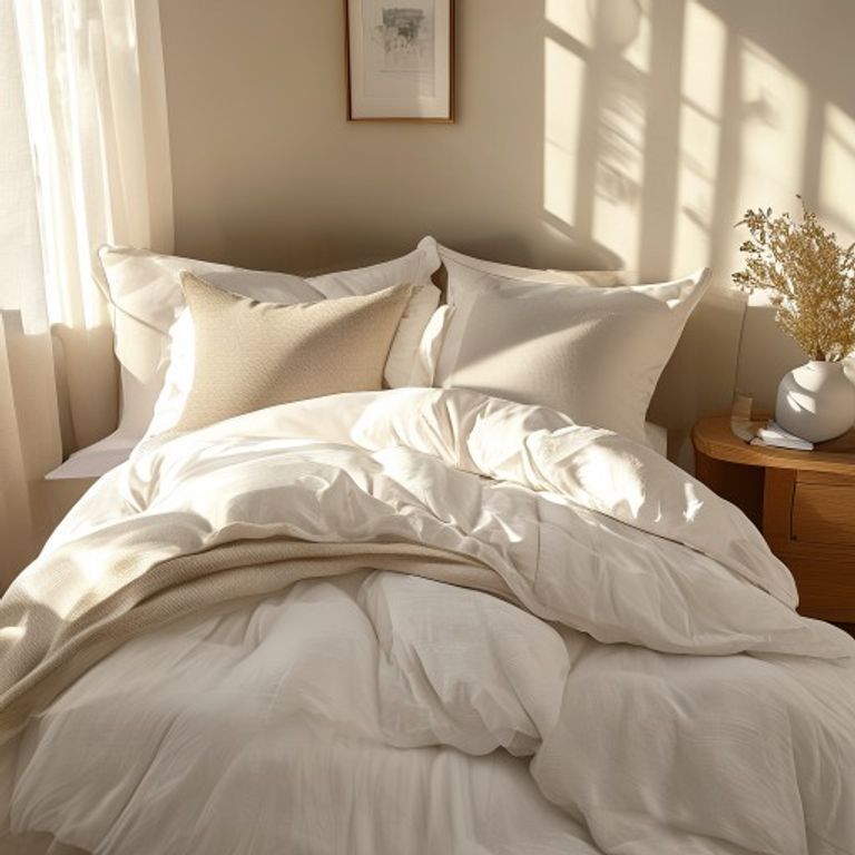CloudNest adjustable bed wedge pillow in cozy bedroom setting with morning sunlight
