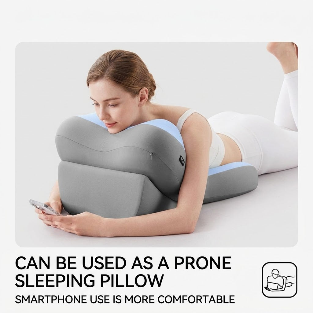 CloudNest™ Adjustable Bed Wedge Pillow | Ergonomic Backrest for Reading, Gaming & Phone Use