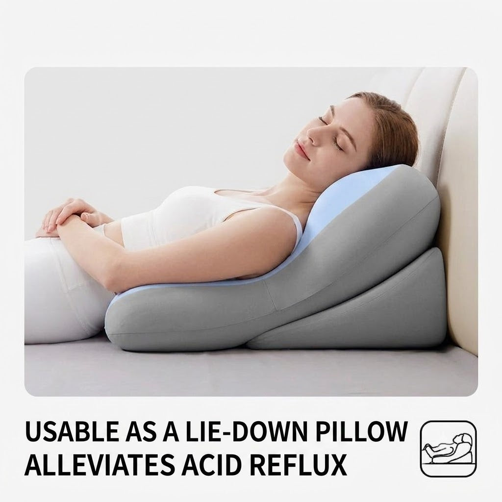 CloudNest™ Adjustable Bed Wedge Pillow | Ergonomic Backrest for Reading, Gaming & Phone Use